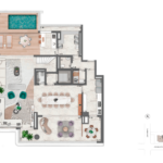 Planta do apartamento duplex